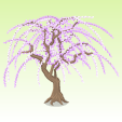 しだれ桜【紫】