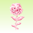 ガラスの薔薇【クリアピンク】