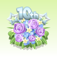 10周年フラワー【パープル】